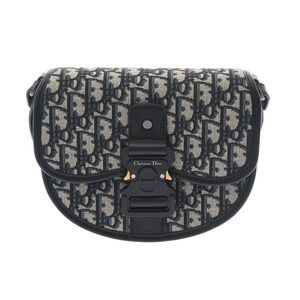 CHRISTIAN DIOR GALLOP Bag Navy Blue Oblique Jacquard Calfskin